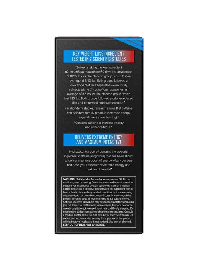 Hydroxycut Hardcore 60 Capsules – High Caffeine Energy & Metabolism Support Supplement with Green Coffee Extract - Image 2